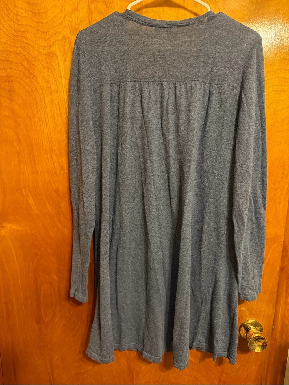 J. Jill Long Button Cardigan in Heather Slate Blue - Picture 3 of 4